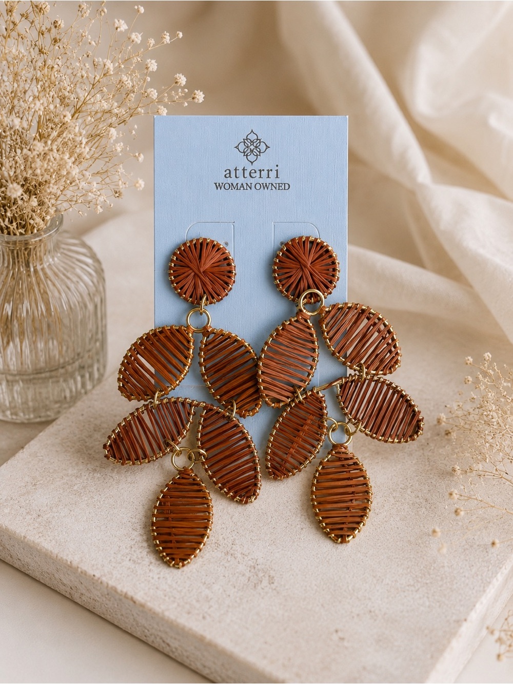 Atterri Woven Statement Earrings 🤎